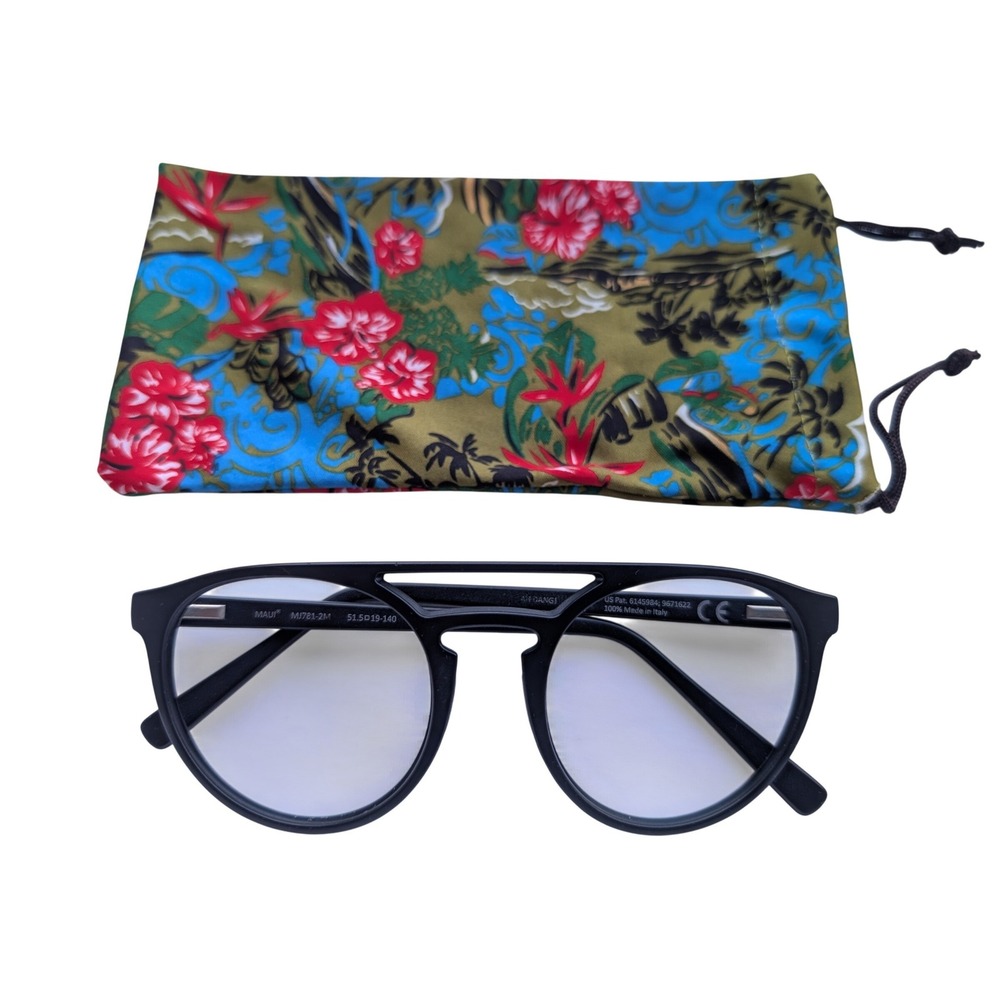 Maui Jim Ah Dang! 718 Sunglasses Matte Black Round Aviator EMJ781-2M FRAMES ONLY